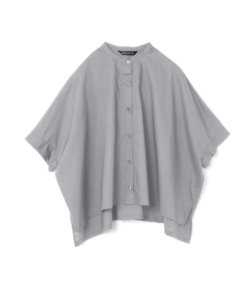 mizuiroind(ミズイロインド)の「mizuiro ind スタンドカラーワイドシャツ(シャツ/ブラウス・レディース・ネイビー/ブラック/グレー/ホワイト・FREE)」の3枚目の写真