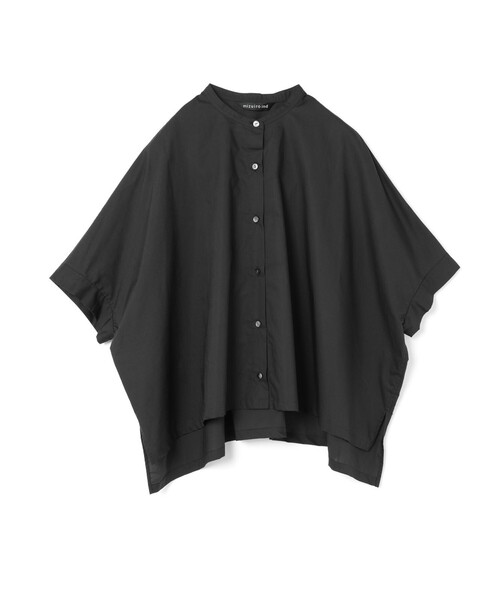 mizuiroind(ミズイロインド)の「mizuiro ind スタンドカラーワイドシャツ(シャツ/ブラウス・レディース・ネイビー/ブラック/グレー/ホワイト・FREE)」の2枚目の写真