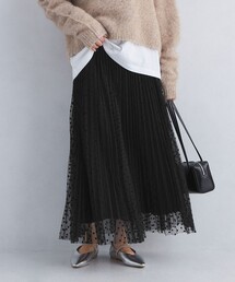 green label relaxing | ［size SHORT/TALLあり］2WAY チュール ドット プリーツ スカート(スカート)