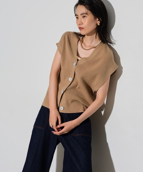 GALLEST（ギャレスト）の「ボレロツインニット（カーディガン/ボレロ・レディース・ベージュ系8/チャコール/モスグリーン系8・38）」の21枚目の写真