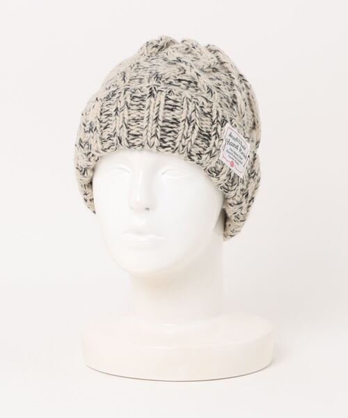 salle de bal（サルデバル）の「ウール＆コットン ミックス ニット ワッチキャップ（ニットキャップ/ビーニー・レディース・オフホワイト/グレー・FREE）」の11枚目の写真