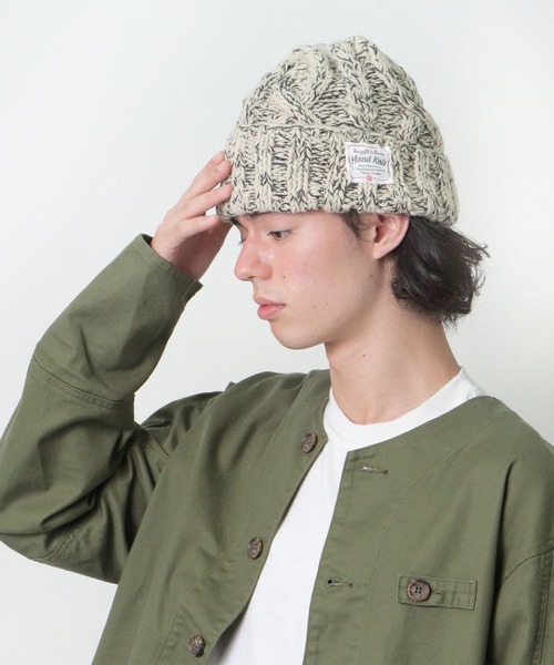 salle de bal（サルデバル）の「ウール＆コットン ミックス ニット ワッチキャップ（ニットキャップ/ビーニー・レディース・オフホワイト/グレー・FREE）」の8枚目の写真