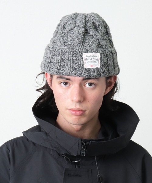 salle de bal（サルデバル）の「ウール＆コットン ミックス ニット ワッチキャップ（ニットキャップ/ビーニー・レディース・オフホワイト/グレー・FREE）」の10枚目の写真