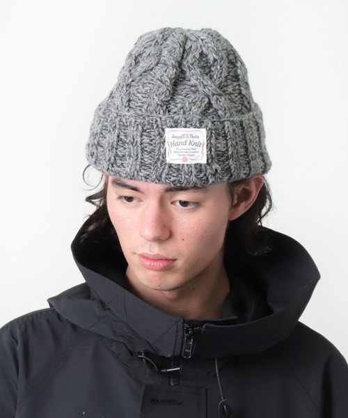salle de bal（サルデバル）の「ウール＆コットン ミックス ニット ワッチキャップ（ニットキャップ/ビーニー・レディース・オフホワイト/グレー・FREE）」の15枚目の写真