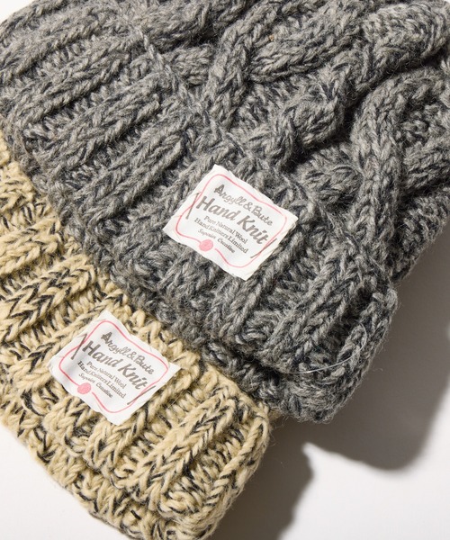 salle de bal（サルデバル）の「ウール＆コットン ミックス ニット ワッチキャップ（ニットキャップ/ビーニー・レディース・オフホワイト/グレー・FREE）」の13枚目の写真
