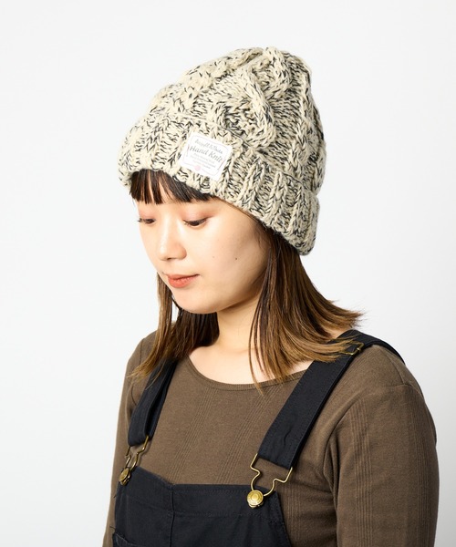 salle de bal（サルデバル）の「ウール＆コットン ミックス ニット ワッチキャップ（ニットキャップ/ビーニー・レディース・オフホワイト/グレー・FREE）」の14枚目の写真