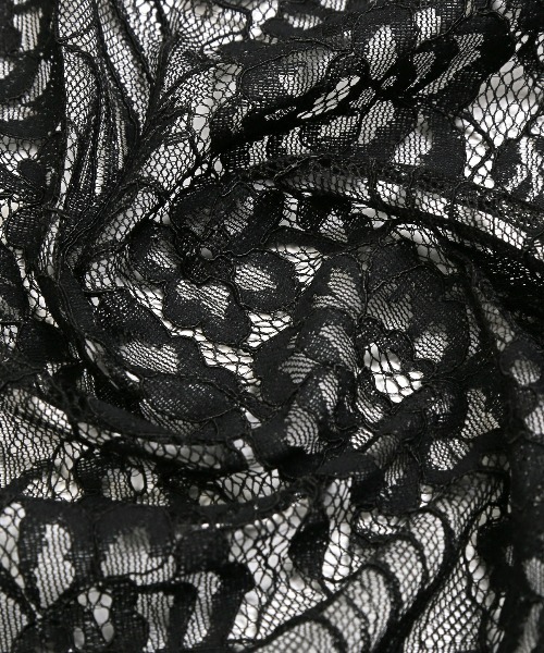 ♪新品　ボリューム　フラワー　レース　ジャケット シャツ　シアー　白　カーキ フラワーレース開襟半袖シアーシャツ（シャツ/ブラウス