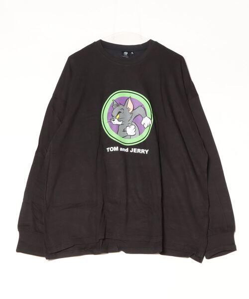 Tom&Jerry(トムアンドジェリー)の「Tom and Jerry Wide sleeve long-T / トムとジェリー オーバーサイズ ロングスリーブTシャツ unisex(Tシャツ/カットソー・メンズ・ホワイト系3/ホワイト系2/ホワイト系1/パープル/ベージュ/ブラック/オレンジ/杢グレー/オフホワイト/ダークグリーン/チャコールグレー/ネイビー/チャコール/ベージュ系2/グリーン系1/ブラック系1・L/M/XL)」の7枚目の写真