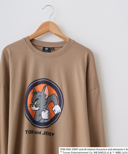 Tom&Jerry(トムアンドジェリー)の「Tom and Jerry Wide sleeve long-T / トムとジェリー オーバーサイズ ロングスリーブTシャツ unisex(Tシャツ/カットソー・メンズ・ホワイト系3/ホワイト系2/ホワイト系1/パープル/ベージュ/ブラック/オレンジ/杢グレー/オフホワイト/ダークグリーン/チャコールグレー/ネイビー/チャコール/ベージュ系2/グリーン系1/ブラック系1・L/M/XL)」の11枚目の写真