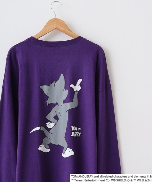 Tom&Jerry(トムアンドジェリー)の「Tom and Jerry Wide sleeve long-T / トムとジェリー オーバーサイズ ロングスリーブTシャツ unisex(Tシャツ/カットソー・メンズ・ホワイト系3/ホワイト系2/ホワイト系1/パープル/ベージュ/ブラック/オレンジ/杢グレー/オフホワイト/ダークグリーン/チャコールグレー/ネイビー/チャコール/ベージュ系2/グリーン系1/ブラック系1・L/M/XL)」の15枚目の写真