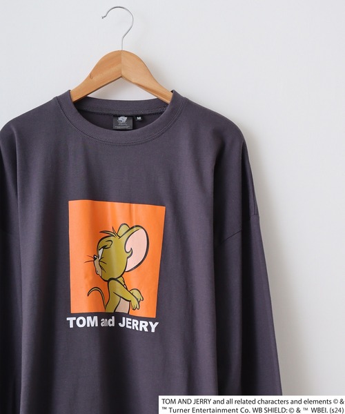 Tom&Jerry(トムアンドジェリー)の「Tom and Jerry Wide sleeve long-T / トムとジェリー オーバーサイズ ロングスリーブTシャツ unisex(Tシャツ/カットソー・メンズ・ホワイト系3/ホワイト系2/ホワイト系1/パープル/ベージュ/ブラック/オレンジ/杢グレー/オフホワイト/ダークグリーン/チャコールグレー/ネイビー/チャコール/ベージュ系2/グリーン系1/ブラック系1・L/M/XL)」の8枚目の写真