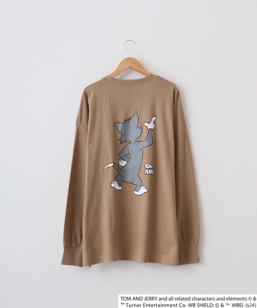 Tom&Jerry(トムアンドジェリー)の「Tom and Jerry Wide sleeve long-T / トムとジェリー オーバーサイズ ロングスリーブTシャツ unisex(Tシャツ/カットソー・メンズ・ホワイト系3/ホワイト系2/ホワイト系1/パープル/ベージュ/ブラック/オレンジ/杢グレー/オフホワイト/ダークグリーン/チャコールグレー/ネイビー/チャコール/ベージュ系2/グリーン系1/ブラック系1・L/M/XL)」の17枚目の写真