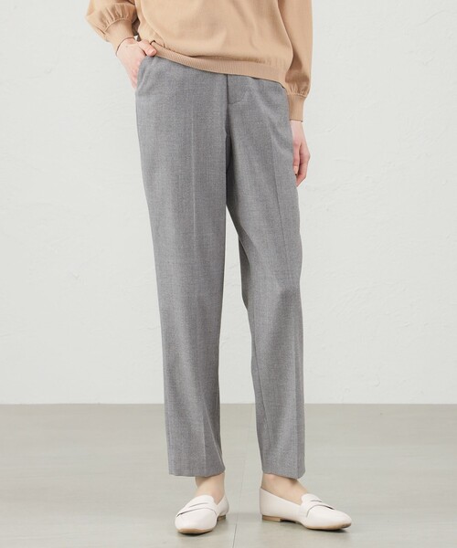 MACKINTOSH PHILOSOPHY（ﾏｯｷﾝﾄｯｼｭ ﾌｨﾛｿﾌｨｰ）の「ウォッシャブルウールテーパードパンツ（その他パンツ・レディース・ベージュ/ダークネイビー/グレー系その他・36/34/38/40）」の2枚目の写真