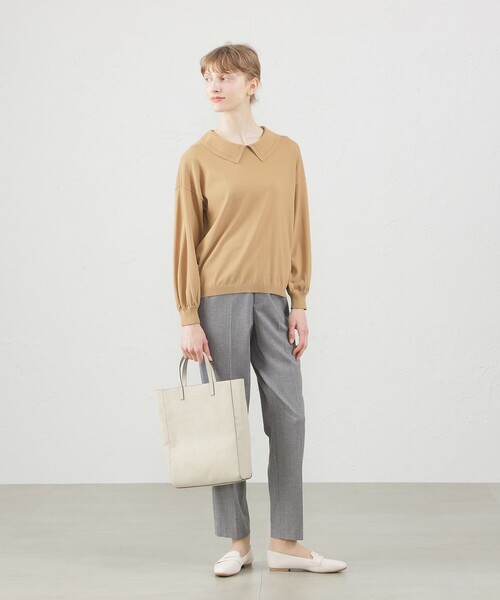 MACKINTOSH PHILOSOPHY（ﾏｯｷﾝﾄｯｼｭ ﾌｨﾛｿﾌｨｰ）の「ウォッシャブルウールテーパードパンツ（その他パンツ・レディース・ベージュ/ダークネイビー/グレー系その他・36/34/38/40）」の14枚目の写真