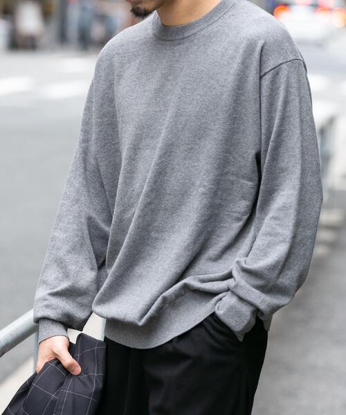 セール】『一部WEB限定カラー』綿カシミヤクルーネックニット（ニット