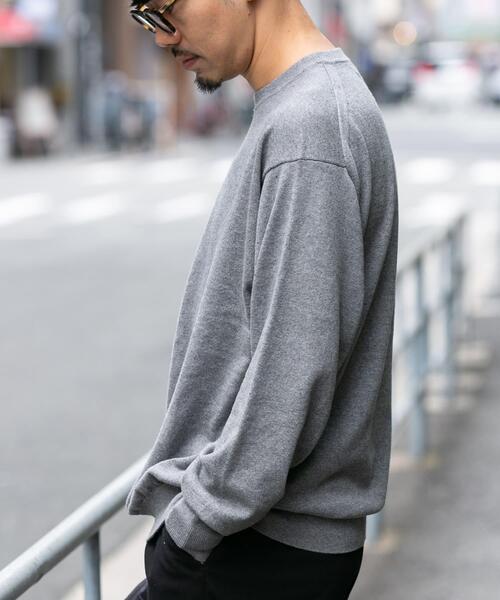 URBAN RESEARCH ROSSO MEN(アーバンリサーチロッソメン)の「『一部WEB限定カラー』綿カシミヤクルーネックニット(ニット/セーター・メンズ・ブルー/グリーン/グレー/アイボリー/ブラック・LARGE/MEDIUM)」の7枚目の写真