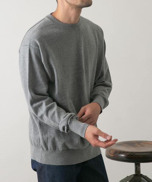 URBAN RESEARCH ROSSO MEN(アーバンリサーチロッソメン)の「『一部WEB限定カラー』綿カシミヤクルーネックニット(ニット/セーター・メンズ・ブルー/グリーン/グレー/アイボリー/ブラック・LARGE/MEDIUM)」の11枚目の写真
