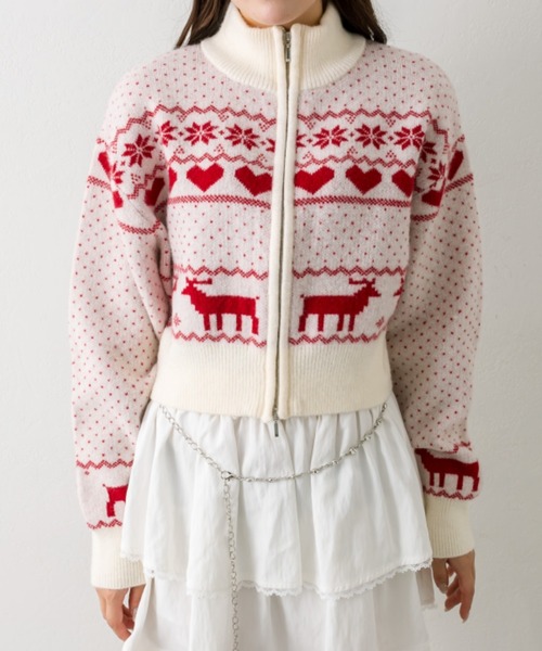 OLIVE des OLIVE(オリーブデオリーブ)の「オリーブのカウチン(カーディガン/ボレロ・レディース・オフホワイト/ネイビー/アイボリー/サックスブルー・FREE)」の14枚目の写真