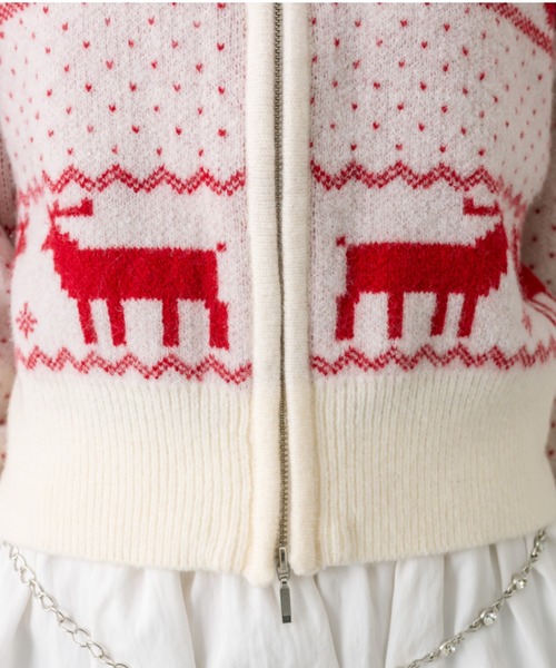 OLIVE des OLIVE(オリーブデオリーブ)の「オリーブのカウチン(カーディガン/ボレロ・レディース・オフホワイト/ネイビー/アイボリー/サックスブルー・FREE)」の19枚目の写真