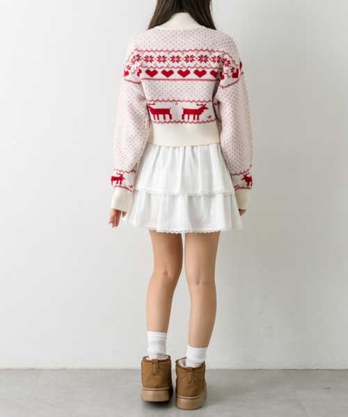 OLIVE des OLIVE(オリーブデオリーブ)の「オリーブのカウチン(カーディガン/ボレロ・レディース・オフホワイト/ネイビー/アイボリー/サックスブルー・FREE)」の13枚目の写真