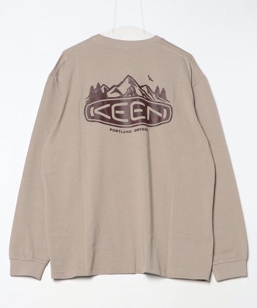 KEEN（キーン）の「KEEN/キーン 長袖 Tシャツ ロンT ポケT ポケット バックプリント ビッグシルエット 1029951/1028437/1028440/1031565（Tシャツ/カットソー・メンズ・ブラック/ホワイト/カーキ・M/L/XL）」の4枚目の写真