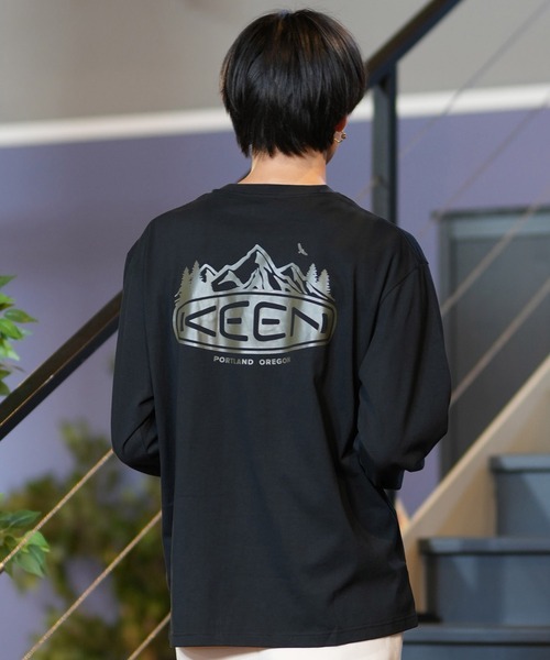 KEEN（キーン）の「KEEN/キーン 長袖 Tシャツ ロンT ポケT ポケット バックプリント ビッグシルエット 1029951/1028437/1028440/1031565（Tシャツ/カットソー・メンズ・ブラック/ホワイト/カーキ・M/L/XL）」の20枚目の写真
