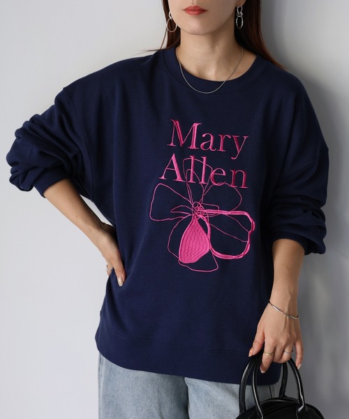 Riberry（リベリー）の「花柄刺繍スウェットトレーナー（スウェット 
