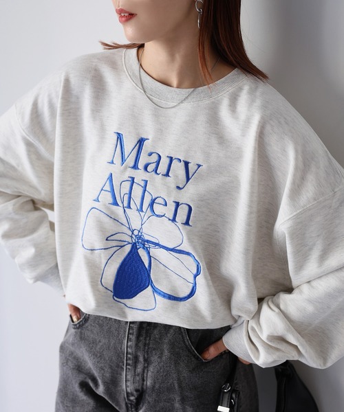 Riberry（リベリー）の「花柄刺繍スウェットトレーナー（スウェット