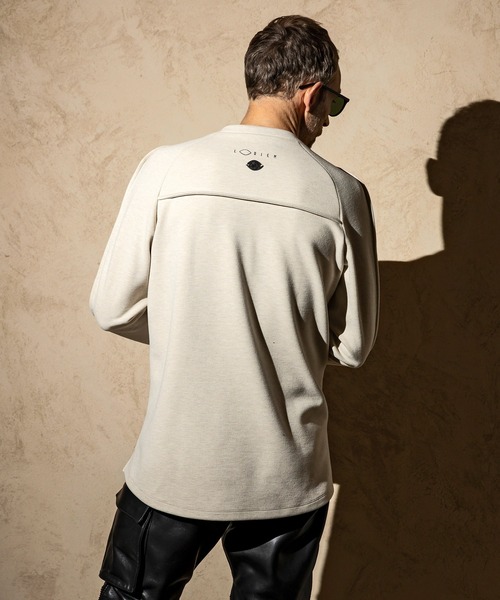C DIEM(カルペディエム)の「C DIEM(カルペディエム)レザーパイピング ダンボールニット ロングスリーブカットソー ロングTシャツ(Tシャツ/カットソー・メンズ・ブラック/ベージュ/グレー・S/M/L/XL)」の19枚目の写真