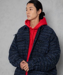 【ADAMPATEK/アダムパテック】tweed damage looose shirt / ツィードダメージルーズシャツ