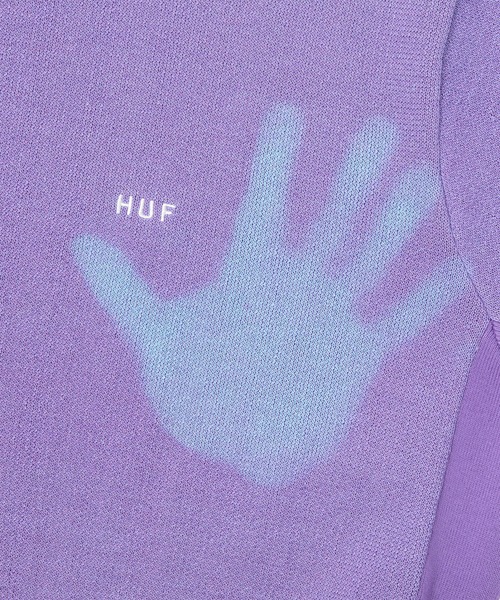 HUF（ハフ）の「OG LOGO CREW SWEATER  /  HUF ハフ セーター 長袖 刺繍ロゴ（ニット/セーター・メンズ・ブラック/グレー系その他・SMALL/MEDIUM/LARGE/X-LARGE/XX-LARGE）」の14枚目の写真