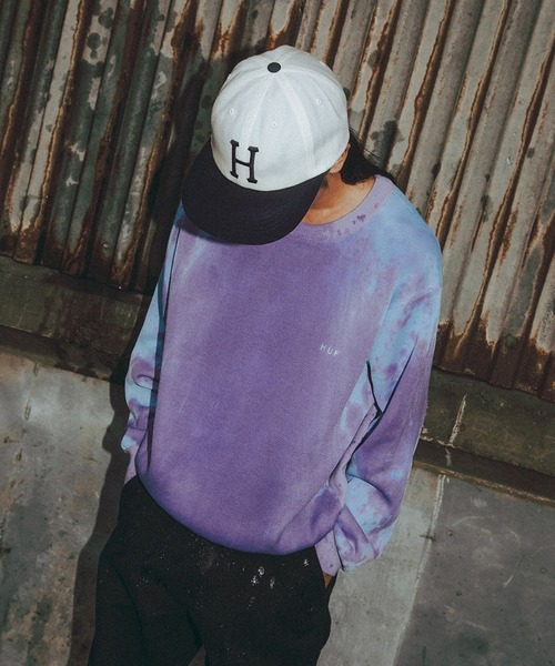 HUF（ハフ）の「OG LOGO CREW SWEATER  /  HUF ハフ セーター 長袖 刺繍ロゴ（ニット/セーター・メンズ・ブラック/グレー系その他・SMALL/MEDIUM/LARGE/X-LARGE/XX-LARGE）」の3枚目の写真