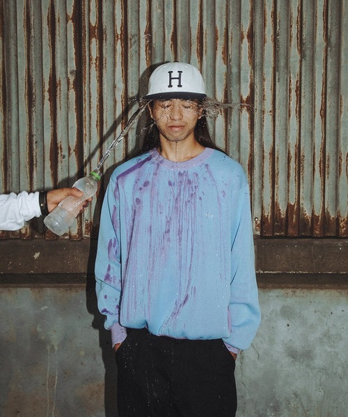 HUF（ハフ）の「OG LOGO CREW SWEATER  /  HUF ハフ セーター 長袖 刺繍ロゴ（ニット/セーター・メンズ・ブラック/グレー系その他・SMALL/MEDIUM/LARGE/X-LARGE/XX-LARGE）」の5枚目の写真