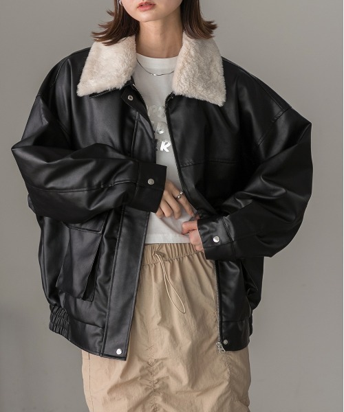 新品♡ダーマコレクション ダブルライダースジャケット ファー 女優襟風 新品♡ダーマコレクション ダブルライダースジャケット ファー 女優襟風