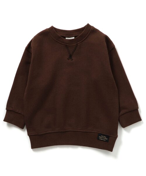 BREEZE(ブリーズ)の「【WEB限定】カラバリ ムジ&ボーダートレーナー(スウェット・キッズ・オレンジ/その他11/イエロー/グリーン/ピンク/ブラウン/レッド/サックスブルー/ブラック/オフホワイト/その他12/グレー/ブルー・100/150/120/90/140/110/130)」の1枚目の写真