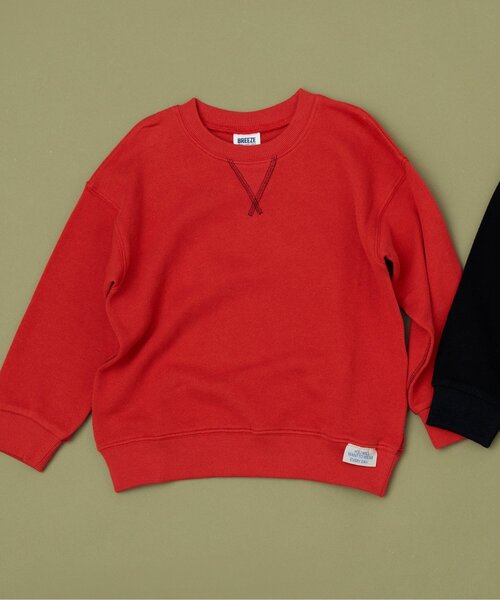 BREEZE(ブリーズ)の「【WEB限定】カラバリ ムジ&ボーダートレーナー(スウェット・キッズ・オレンジ/その他11/イエロー/グリーン/ピンク/ブラウン/レッド/サックスブルー/ブラック/オフホワイト/その他12/グレー/ブルー・100/150/120/90/140/110/130)」の10枚目の写真