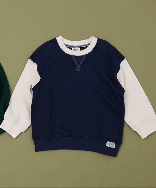 BREEZE(ブリーズ)の「【WEB限定】カラバリ ムジ&ボーダートレーナー(スウェット・キッズ・オレンジ/その他11/イエロー/グリーン/ピンク/ブラウン/レッド/サックスブルー/ブラック/オフホワイト/その他12/グレー/ブルー・100/150/120/90/140/110/130)」の13枚目の写真