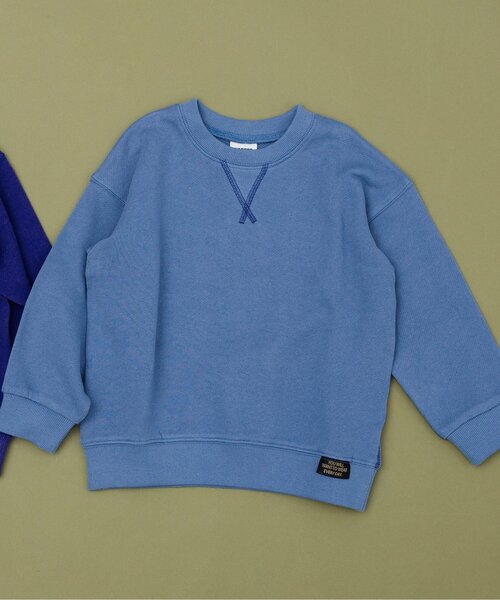 BREEZE(ブリーズ)の「【WEB限定】カラバリ ムジ&ボーダートレーナー(スウェット・キッズ・オレンジ/その他11/イエロー/グリーン/ピンク/ブラウン/レッド/サックスブルー/ブラック/オフホワイト/その他12/グレー/ブルー・100/150/120/90/140/110/130)」の6枚目の写真