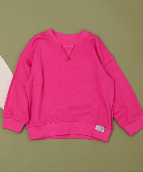 BREEZE(ブリーズ)の「【WEB限定】カラバリ ムジ&ボーダートレーナー(スウェット・キッズ・オレンジ/その他11/イエロー/グリーン/ピンク/ブラウン/レッド/サックスブルー/ブラック/オフホワイト/その他12/グレー/ブルー・100/150/120/90/140/110/130)」の9枚目の写真