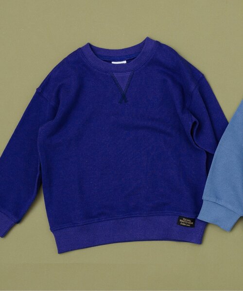 BREEZE(ブリーズ)の「【WEB限定】カラバリ ムジ&ボーダートレーナー(スウェット・キッズ・オレンジ/その他11/イエロー/グリーン/ピンク/ブラウン/レッド/サックスブルー/ブラック/オフホワイト/その他12/グレー/ブルー・100/150/120/90/140/110/130)」の7枚目の写真