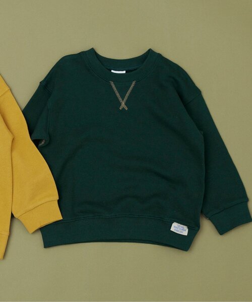 BREEZE(ブリーズ)の「【WEB限定】カラバリ ムジ&ボーダートレーナー(スウェット・キッズ・オレンジ/その他11/イエロー/グリーン/ピンク/ブラウン/レッド/サックスブルー/ブラック/オフホワイト/その他12/グレー/ブルー・100/150/120/90/140/110/130)」の5枚目の写真