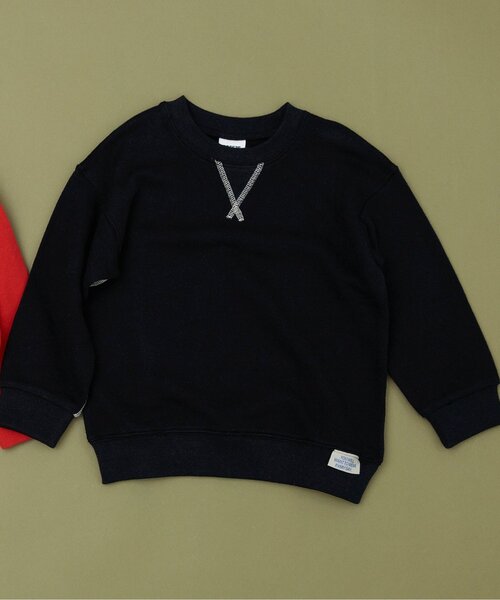 BREEZE(ブリーズ)の「【WEB限定】カラバリ ムジ&ボーダートレーナー(スウェット・キッズ・オレンジ/その他11/イエロー/グリーン/ピンク/ブラウン/レッド/サックスブルー/ブラック/オフホワイト/その他12/グレー/ブルー・100/150/120/90/140/110/130)」の3枚目の写真