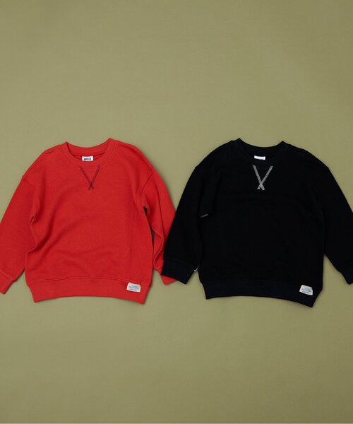 BREEZE(ブリーズ)の「【WEB限定】カラバリ ムジ&ボーダートレーナー(スウェット・キッズ・オレンジ/その他11/イエロー/グリーン/ピンク/ブラウン/レッド/サックスブルー/ブラック/オフホワイト/その他12/グレー/ブルー・100/150/120/90/140/110/130)」の14枚目の写真