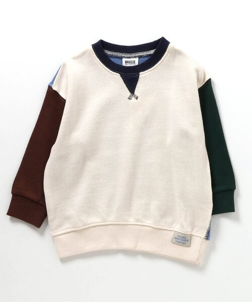 BREEZE(ブリーズ)の「【WEB限定】カラバリ ムジ&ボーダートレーナー(スウェット・キッズ・オレンジ/その他11/イエロー/グリーン/ピンク/ブラウン/レッド/サックスブルー/ブラック/オフホワイト/その他12/グレー/ブルー・100/150/120/90/140/110/130)」の18枚目の写真