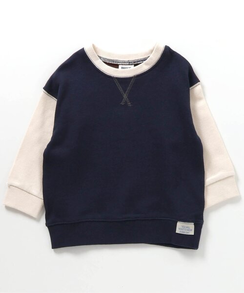 BREEZE(ブリーズ)の「【WEB限定】カラバリ ムジ&ボーダートレーナー(スウェット・キッズ・オレンジ/その他11/イエロー/グリーン/ピンク/ブラウン/レッド/サックスブルー/ブラック/オフホワイト/その他12/グレー/ブルー・100/150/120/90/140/110/130)」の19枚目の写真