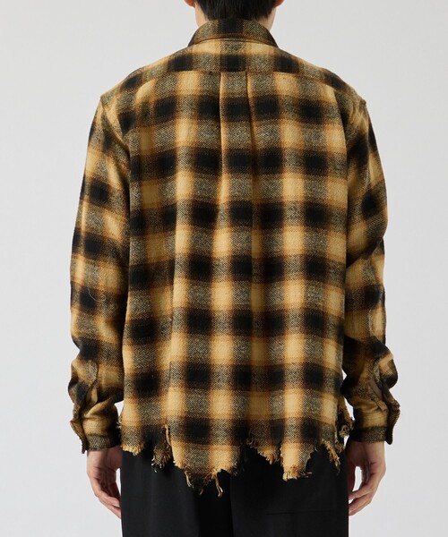 soe/ソーイ】Crashed Flannel Shirts 【公式通販】