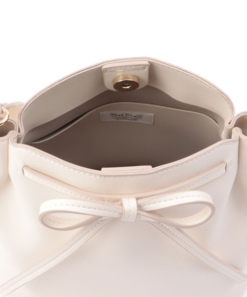ROPE' PICNIC（ロペピクニック）の「ナローリボンワンハンドルミドルバッグ（ハンドバッグ・レディース・ブラック/キナリ・FREE）」の11枚目の写真