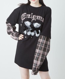 ゴシックチェックレイヤード風プルオーバー
