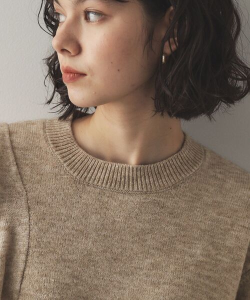 OPAQUE.CLIP（オペークドットクリップ）の「◆《美人百花掲載》アシメフリルミドルゲージニット【洗濯機洗い可】（ニット/セーター・レディース・グレー/ネイビー/ベージュ・38/36/40）」の19枚目の写真