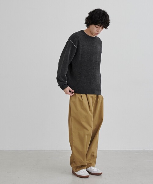 coen（コーエン）の「【洗える】ダブルフェイスクルーネックモールニット（ニット/セーター・メンズ・ケリーグリーン/イエロー/オレンジ系その他/ダークグレー/ライトグレー・XL/L/M/S）」の15枚目の写真